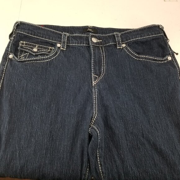 True Religion Ricky Flap Big T Jeans Mens Blue Denim Relaxed Straight 38 x 32 - Picture 5 of 14